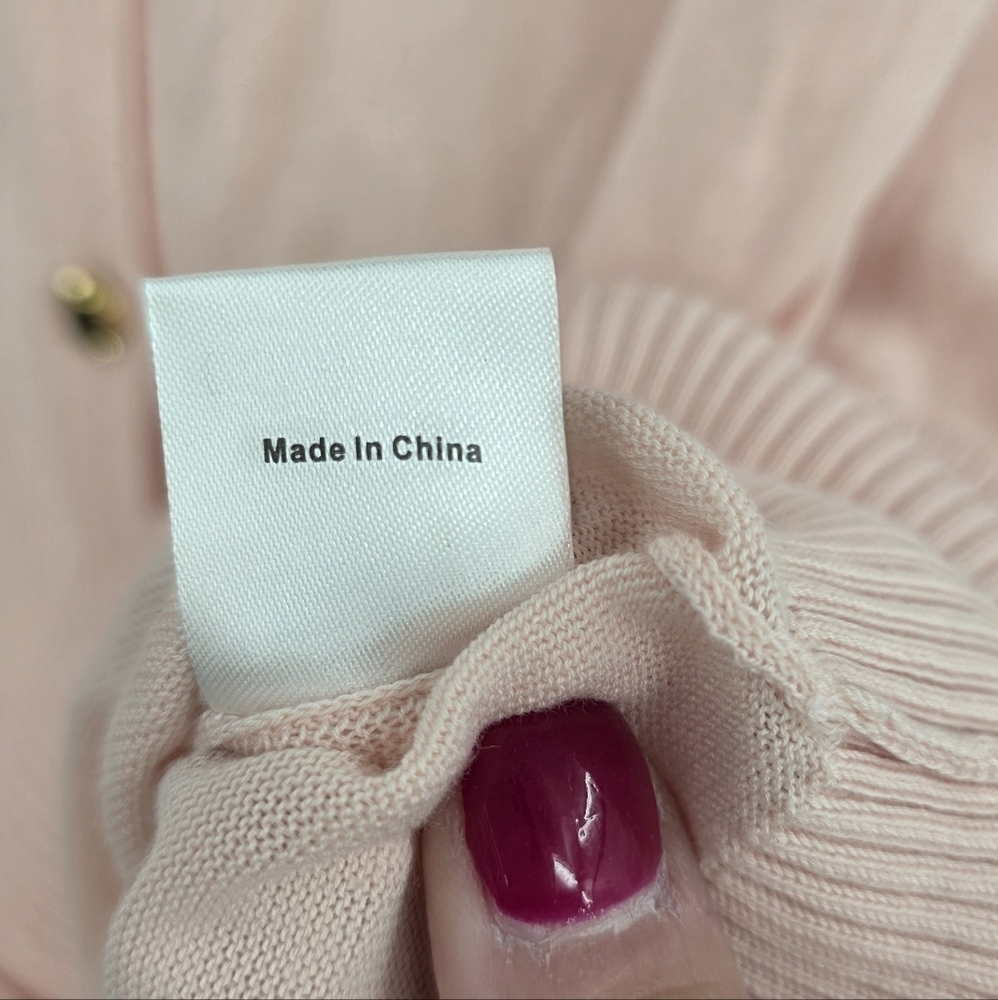 ALICE By Temperley Long Carmella Cardigan Baby Pink Large - Picture 5 of 6